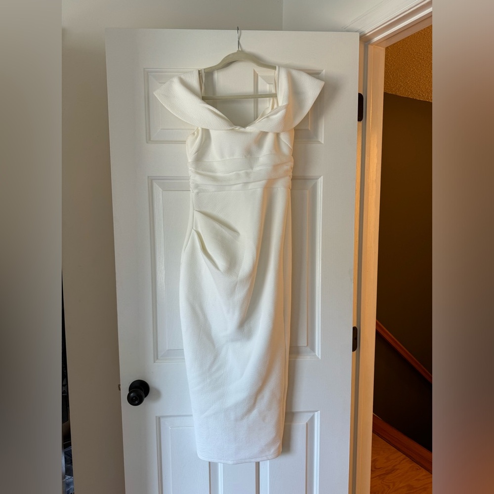Hello Molly White Midi Dress